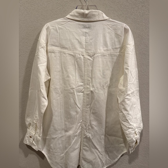 White Button-Down Western Shirt for Women - Picture 5 of 6